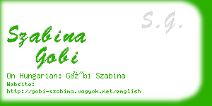 szabina gobi business card